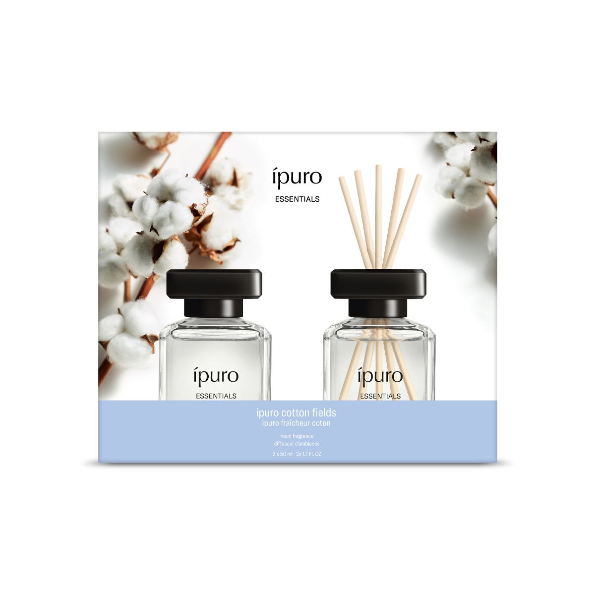 Ipuro geurdiffuser cotton field 2 x 50 ml
