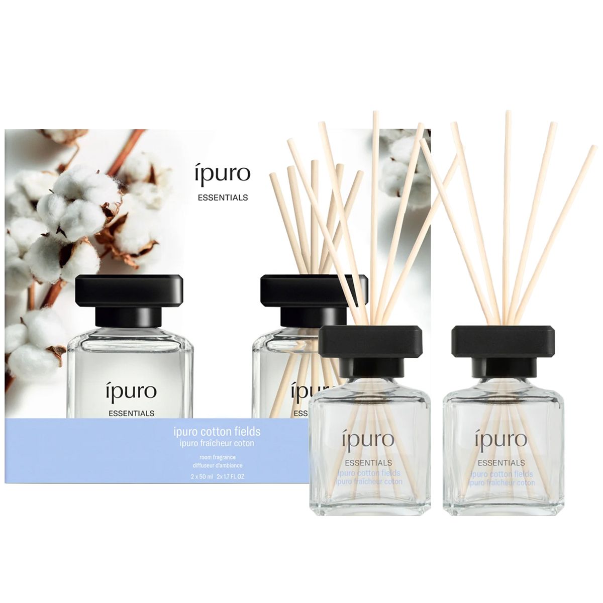 Ipuro geurdiffuser cotton field 2 x 50 ml