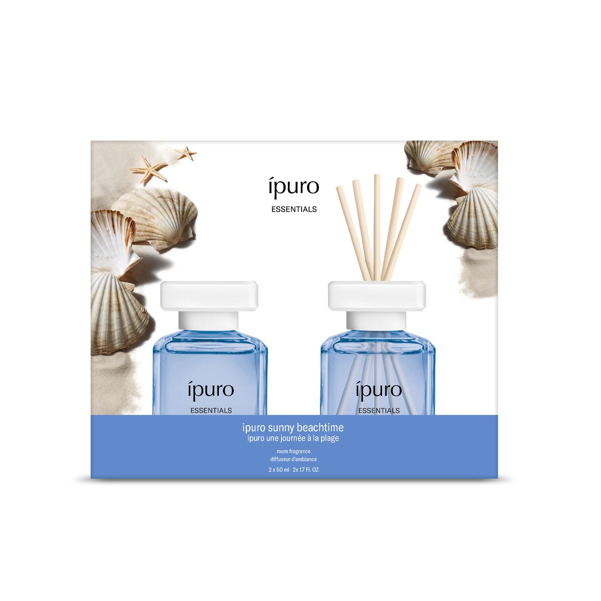 Ipuro geurdiffuser sunny beachtime 2 x 50 ml