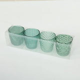 Boltze Home Laterne Marilu H7,5cm Glas 4er Set