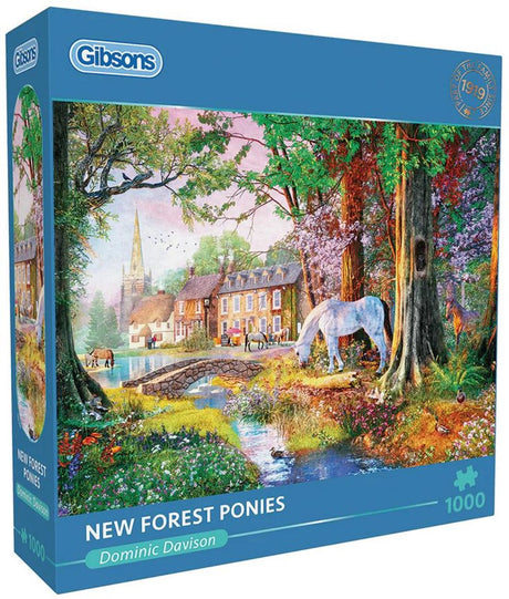 Gibsons – New Forest Ponys (von Dominic Davison) – 1000 Teile 68×49cm (B×H) – Puzzle für Erwachsene