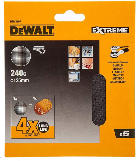 Dewalt Zubehör Netz Schleifgitter ø125 mm K240 – dtm3107-qz