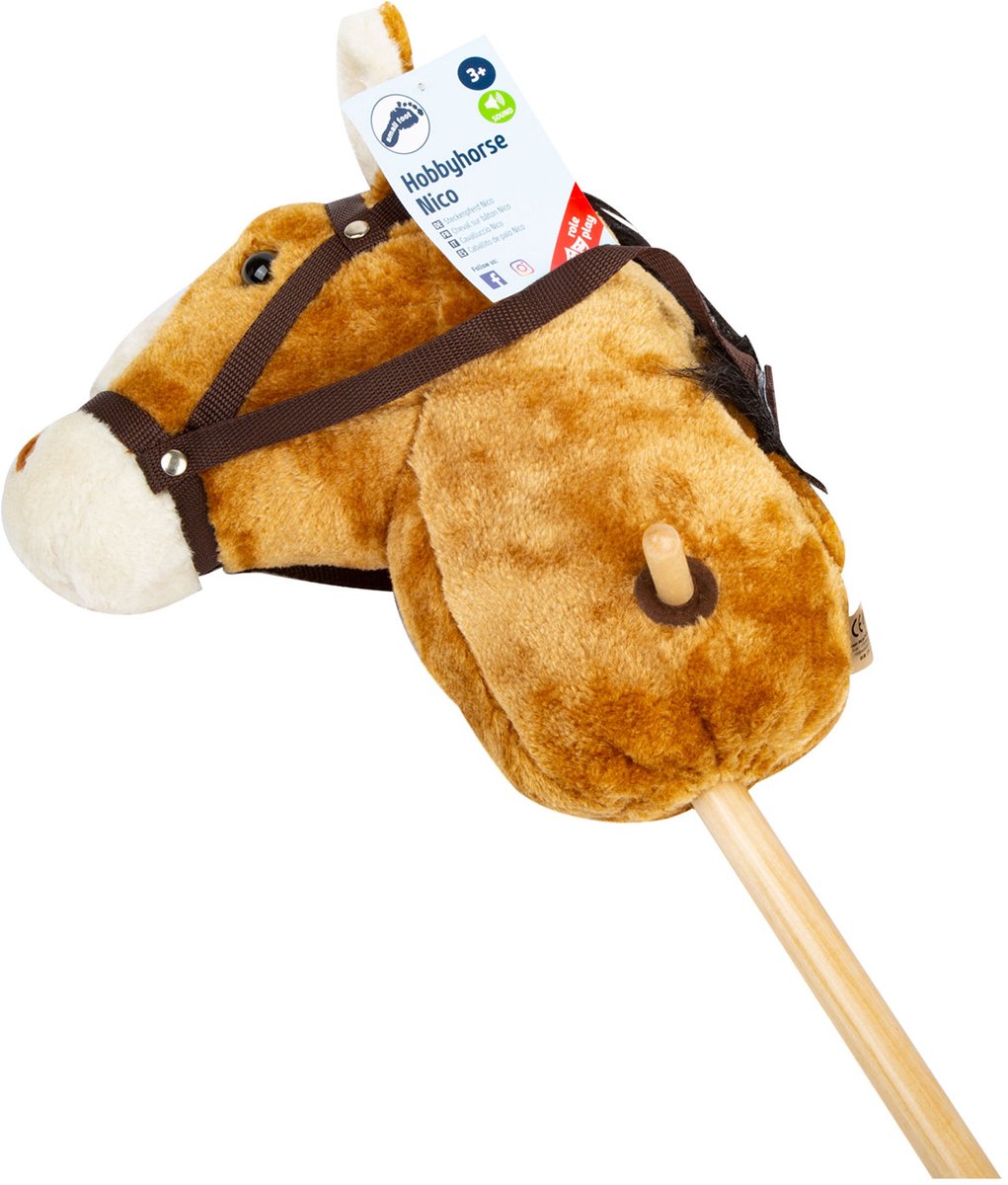 Small Foot - Steckenpferd Nico aus Holz, 88cm