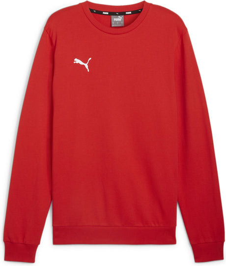 Puma Teamgoal Casuals Crew Neck Sweat Herren-Sportpullover – Rot-Weiß