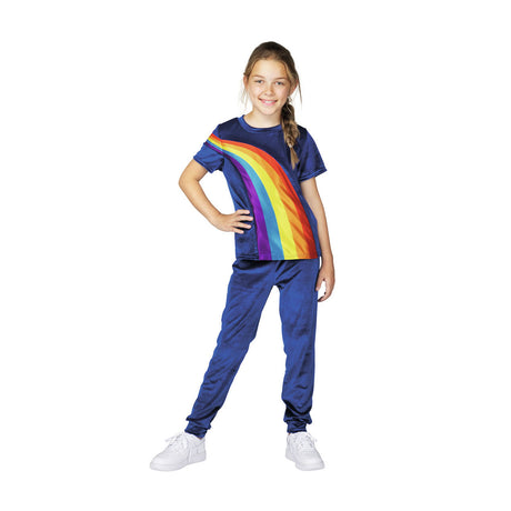 K3 Anziehkleidung - Anzug Regenbogenblau 6 8 Jahre - Größe 134