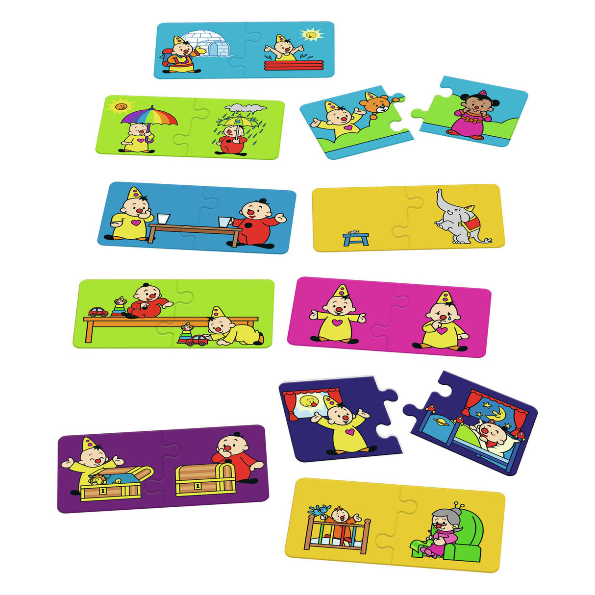 Bumba-Puzzle 10 in 1 – Gegensätze – 10 Puzzles zu je 2 Teilen