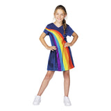 Studio 100 vestito abito arcobaleno blu, 6-8 anni