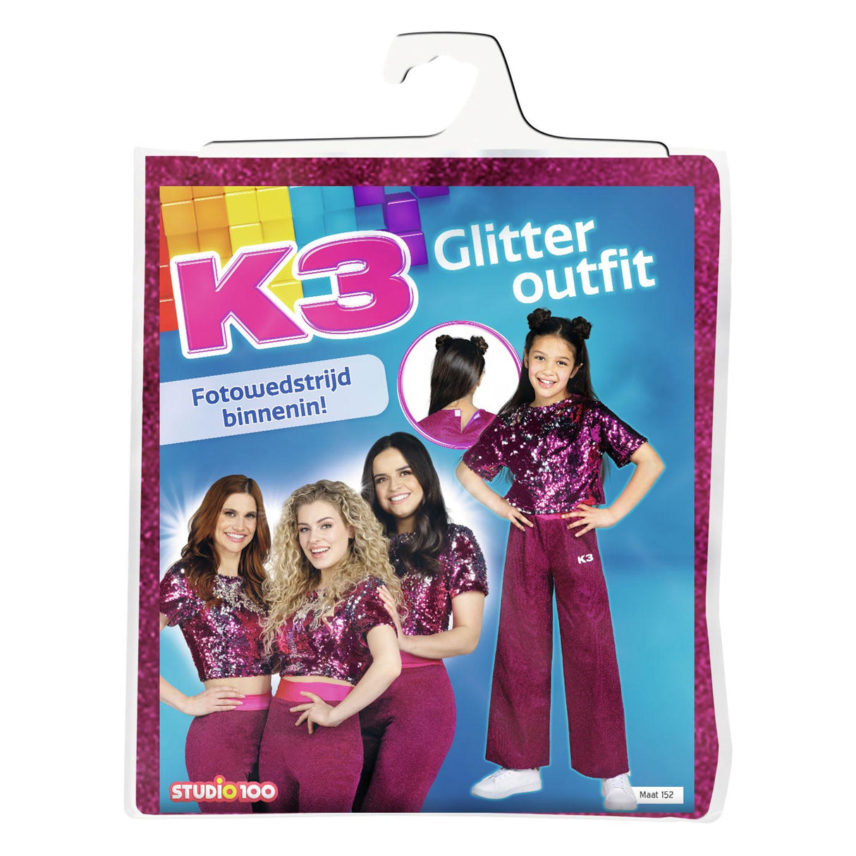 K3 Kostüm rosa, 9-11 Jahre