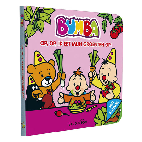 Studio 100 bumba kartonboek met flapjes- op, op, ik eet mijn groenten