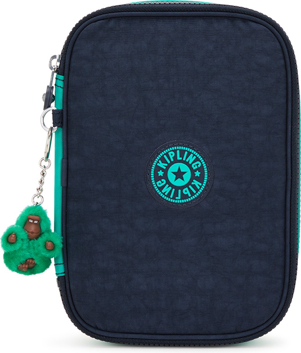 Kipling 100 Tripe Federmäppchen blaugrün