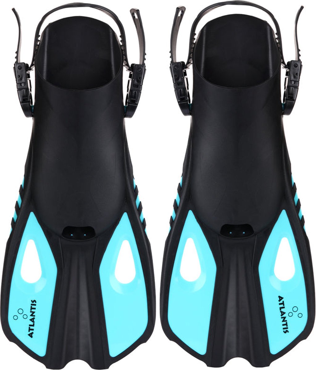 Atlantis snapper - zwemvliezen - flippers - kinderen - zwart turquoise - 34-38