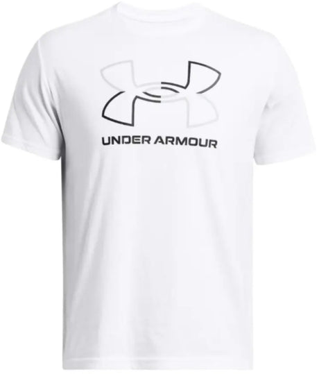 Under Armour UA GL Foundation Update SS-WHT Herren-Sportshirt – Weiß – Mod-Grau – Schwarz
