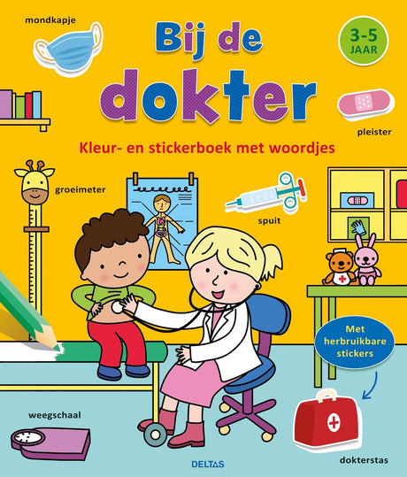 Deltas Mal- und Stickerbuch mit Worten – in der Arztpraxis