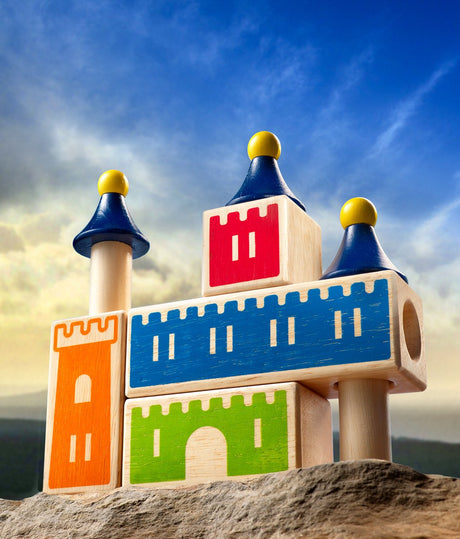 Smartgames Castle Logix – logisches Denkspiel aus Holz – 48 räumliche Bauherausforderungen – lehrreiches Solospiel – ab 3 Jahren