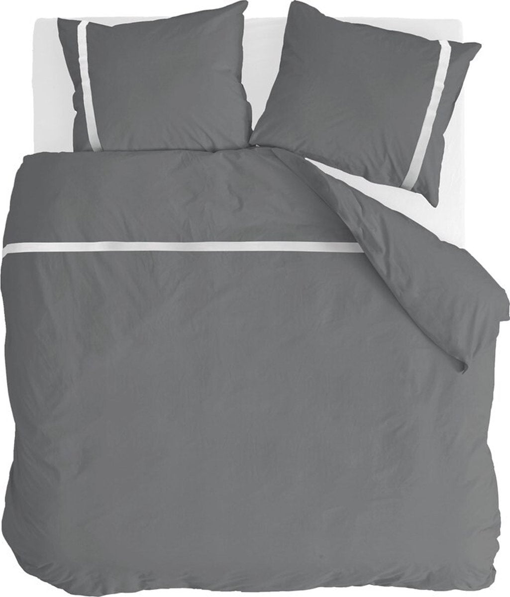 Walra dekbedovertrek timeless chic - 240x220 - 100% katoen (bci) - antraciet