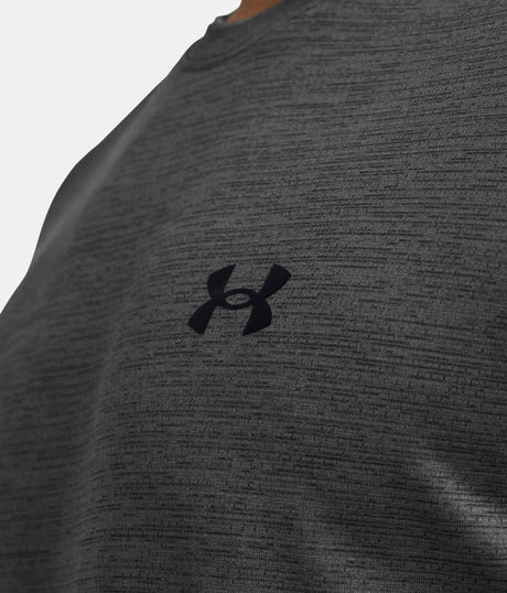 Under armour ua tech vent ss-gry heren sportshirt - castlerock - zwart