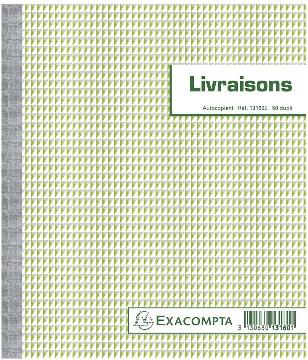 Exacompta-Zubehör, ft 21 x 18 cm, Duplikat (50 x 2 Blatt), Französisch