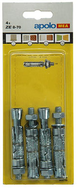 Celo 1003153 - 4 expansieankers ze 14mm + draadstang 502710 8x70mm | 5 stuks