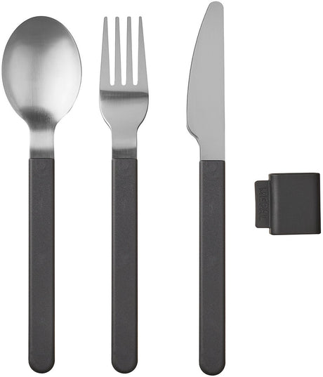 Mepal bestekset silueta - 3-delig - reisbestek - nordic black