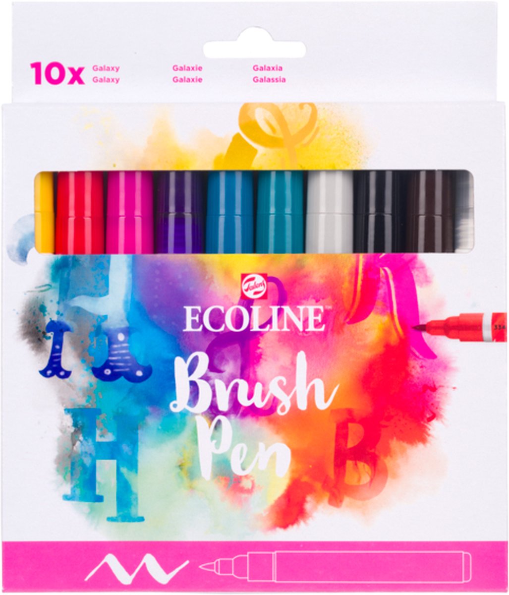 Bruynzeel Ecoline Pinselstift-Set Galaxie, 10 Farben