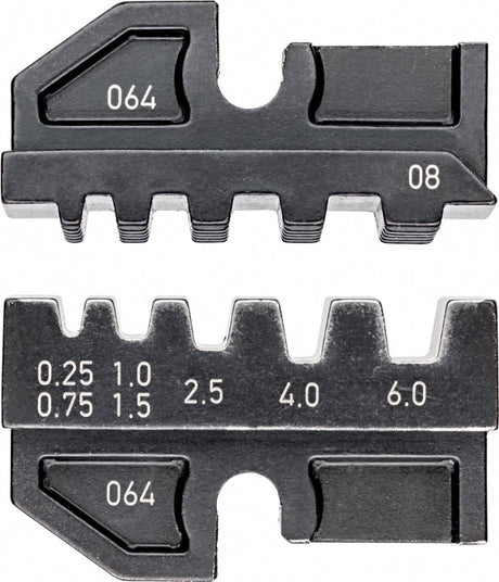 Knipex 97 49 08 Crimpeinsatz-Aderendhülsen 0,25 bis 6 mm² passend für Marke 97 43 200, 97 43 e, 97 43 e aus,