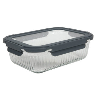 Vershouddoos glas lines met clip 1500ml | 2 stuks