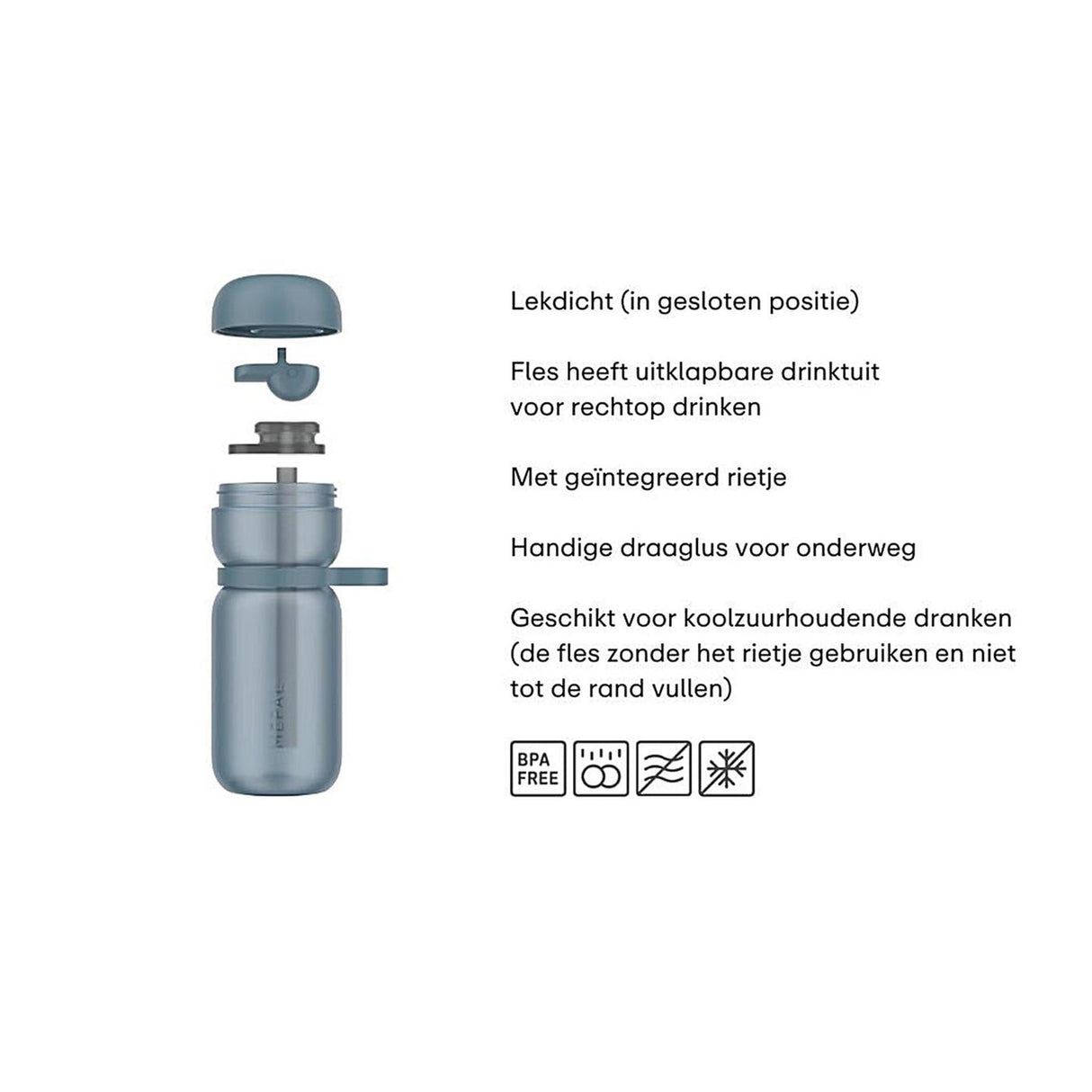 Mepal Sportflasche Flip - Frostblau - 600ml