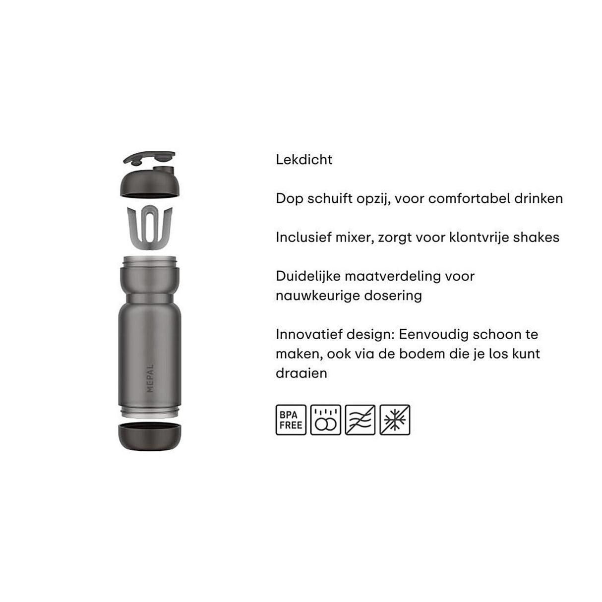 Mepal Shakebecher 800ml Pfirsichorange