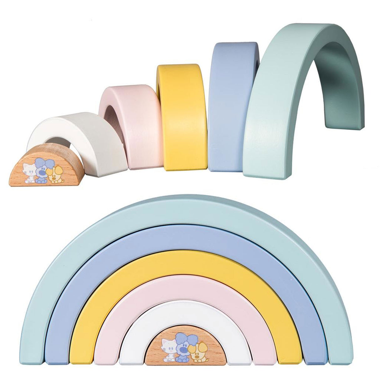 Rubo Toys Woezel und Pip Baby Regenbogen