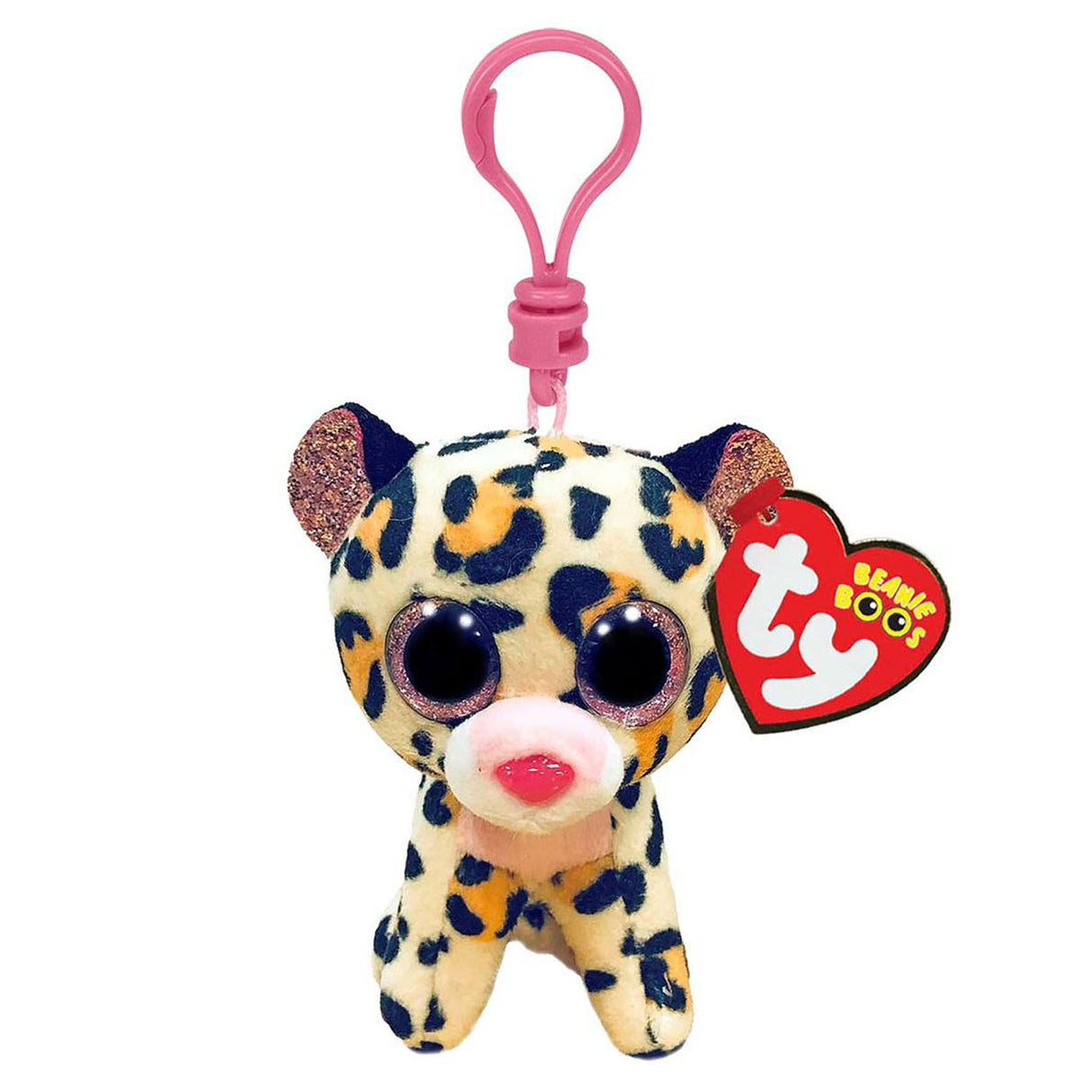 Clip de Ty Beanie Boo Livvie Leopard, 7cm