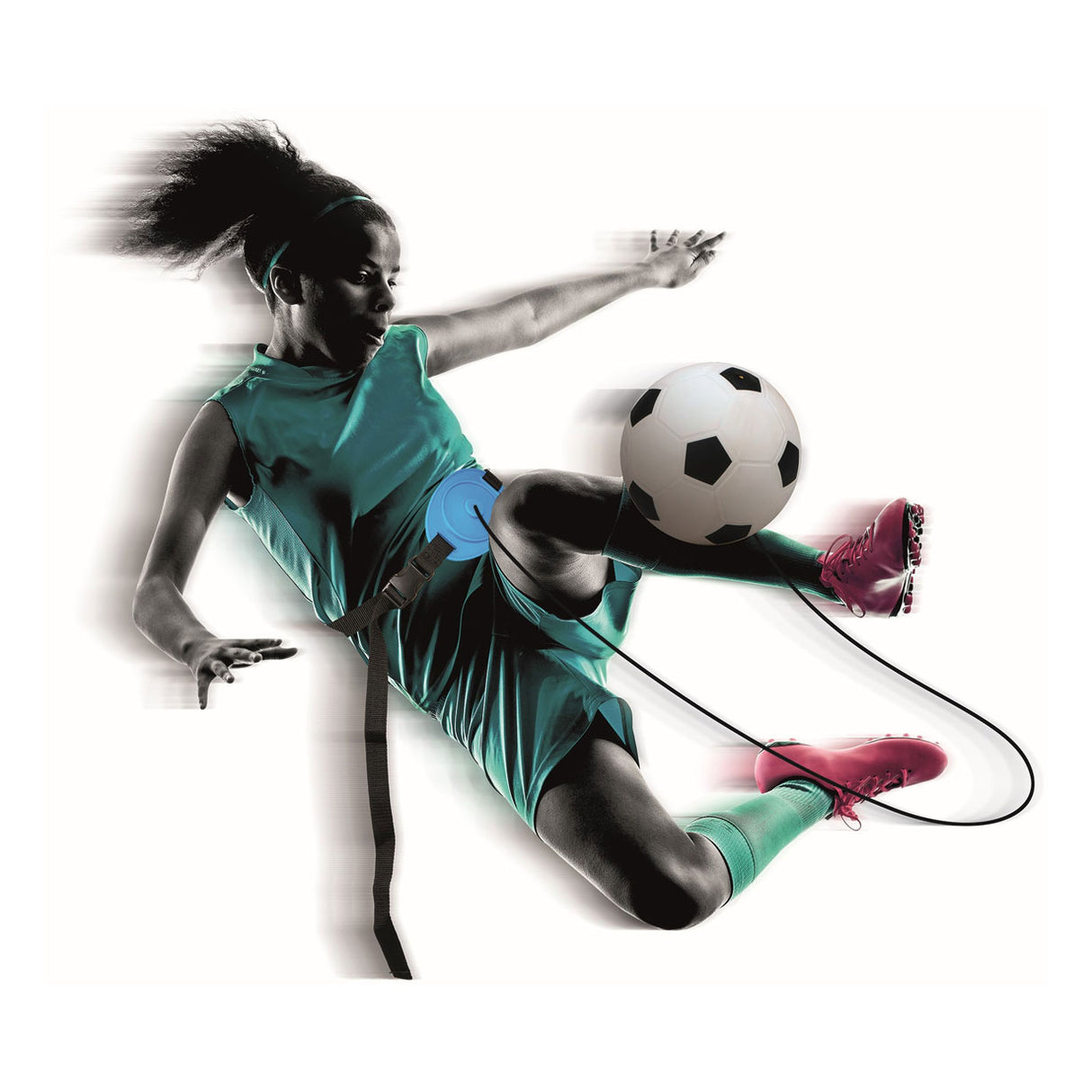 Sportx Fußballtrainer – Ballspiele – Balldurchmesser 20 cm – elastische Kordel