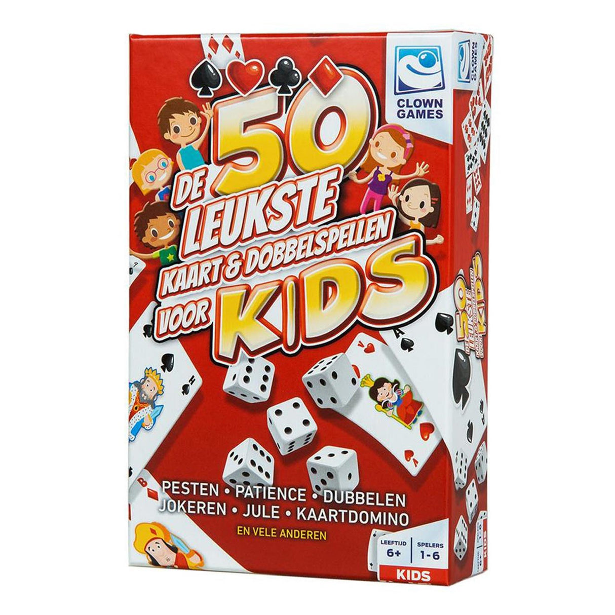 Clownspiele Kinder 50 Karten-Würfelspiele