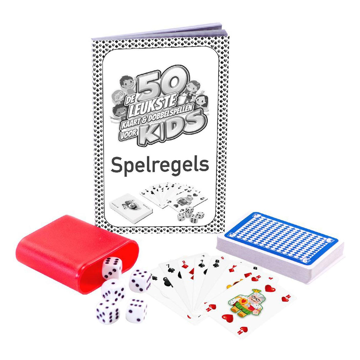 Clown -Spiele Kinder 50 Karten Würfel Spiele