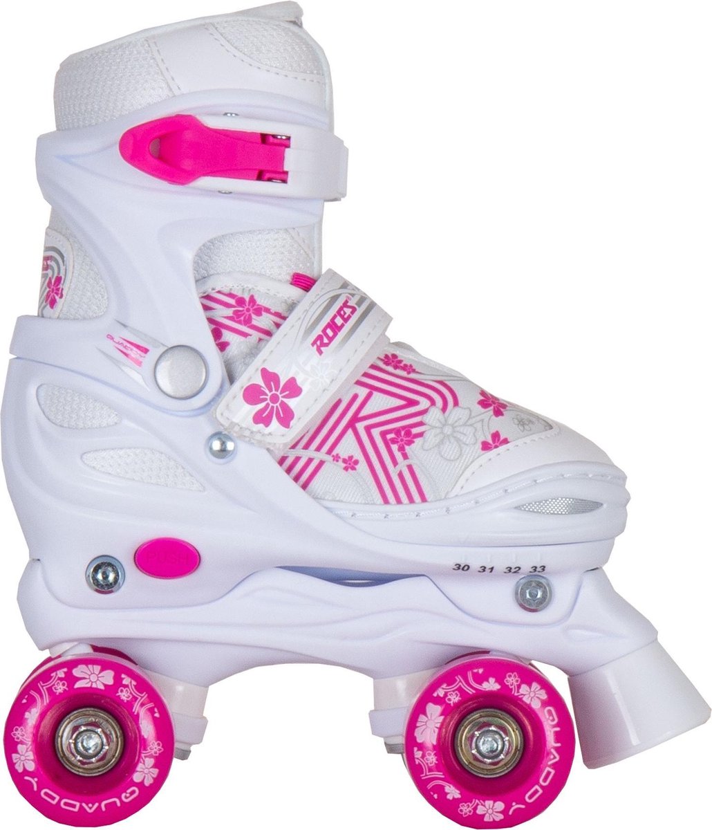 Quaddy 3.0 Rollschuhe weiß rosa 30-33