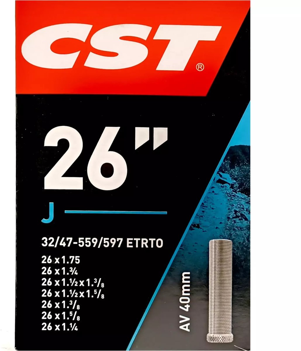 CST Innenrohr 26x1.75 26x1 3 8 Etro 32 47-559 597, Ventil: Schrader Auto 40mm