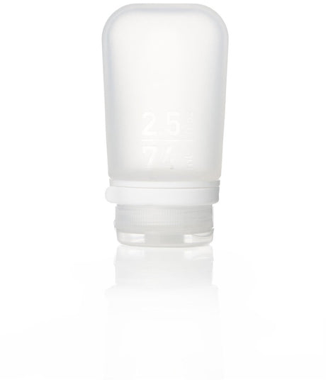 Human Gear – Gotoob+ – Reiseflasche – Flachmann – wiederverwendbar – auslaufsicher – leicht – mittel – 74 ml – klar