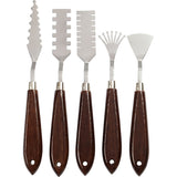 Creativ Company Spachtelset mit Muster, L: 17-21 cm, B: 2-3 cm, 5 Stück 1 Box