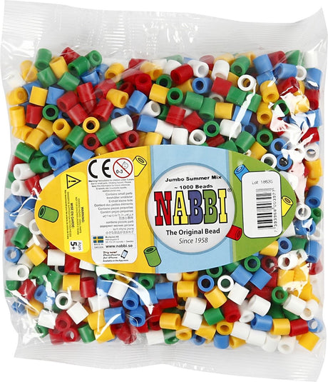 Nabbi https: www.cchobby.nl Bügelperlen-Größe-10x10-mm-Lochgröße-5-5-mm-Jumbo-Standard-Farben-1000-Div-1-Box