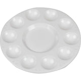 Creativ Company Palette, Rundpalette mit 11 Fächern, D 17 cm, weiß, 10 Stück 1 Karton