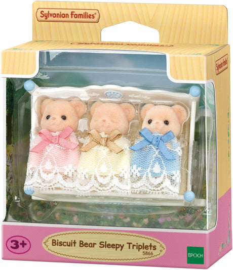 Sylvanian families nieuw 5866 drieling koekjes beer- extra zacht- 3 speelfiguren