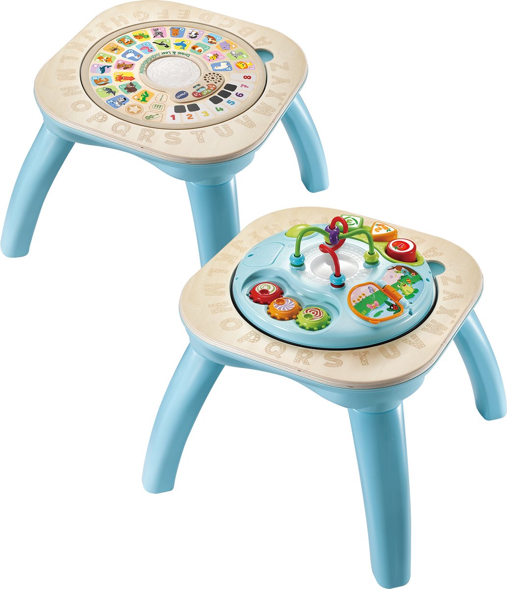 Vtech Turn-Lernspieltisch – Montessori-Spielzeug – pädagogisch interaktiv – Aktivitätstisch – Kindertisch mit Zahlen, Buchstaben und mehr – ab 9 Monaten