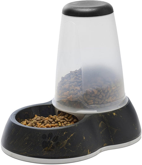 Savic Futterspender – rutschfestes Design Schwarzgold – 3l, 32,5x22x29 cm, geeignet für Katzen und kleine Hunde