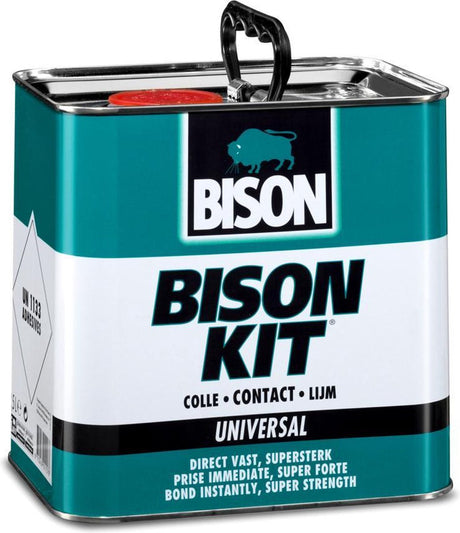 Bison Kit® Dose 750 ml, starker, universeller Kontaktkleber, feuchtigkeitsbeständig, frostbeständig, -40°C bis +70°C, einfache Anwendung, für unzählige Reparaturen