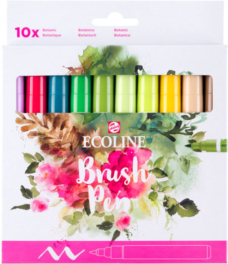 Bruynzeel Ecoline Pinselstift-Set botanisch, 10 Farben