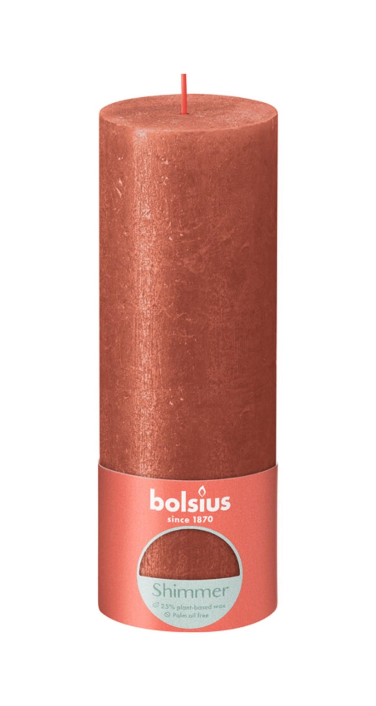 Bolsius rustikale Stumpenkerze 190 68 Bernstein