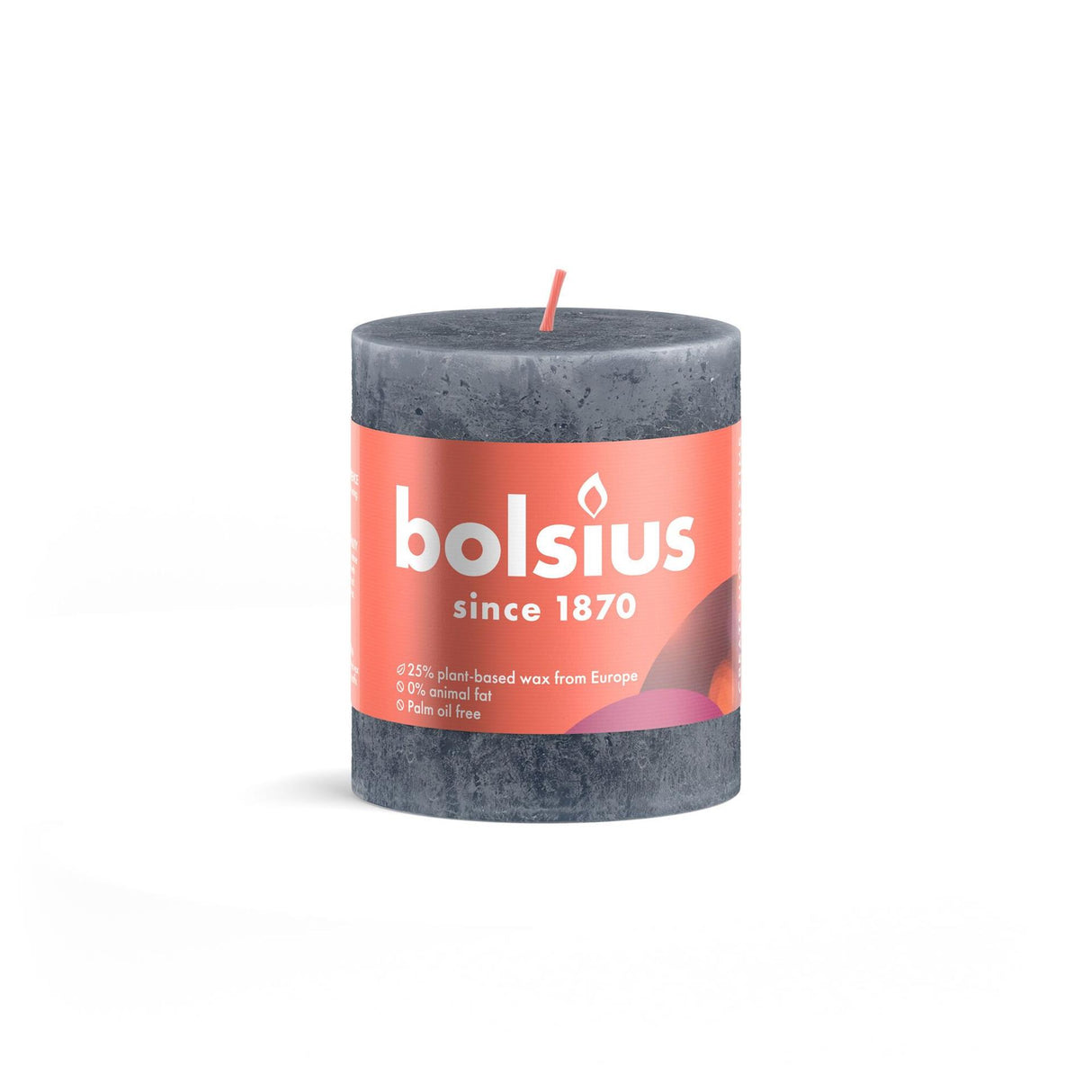 Bolsius Rustikkerze 80 68 Schieferblau