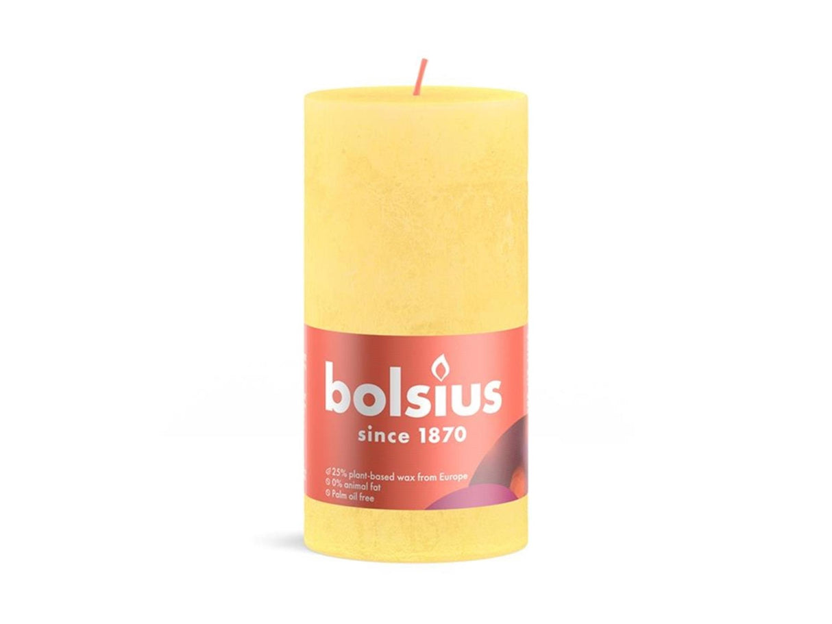 Bolsius Rustikkerze 130 68 gelb