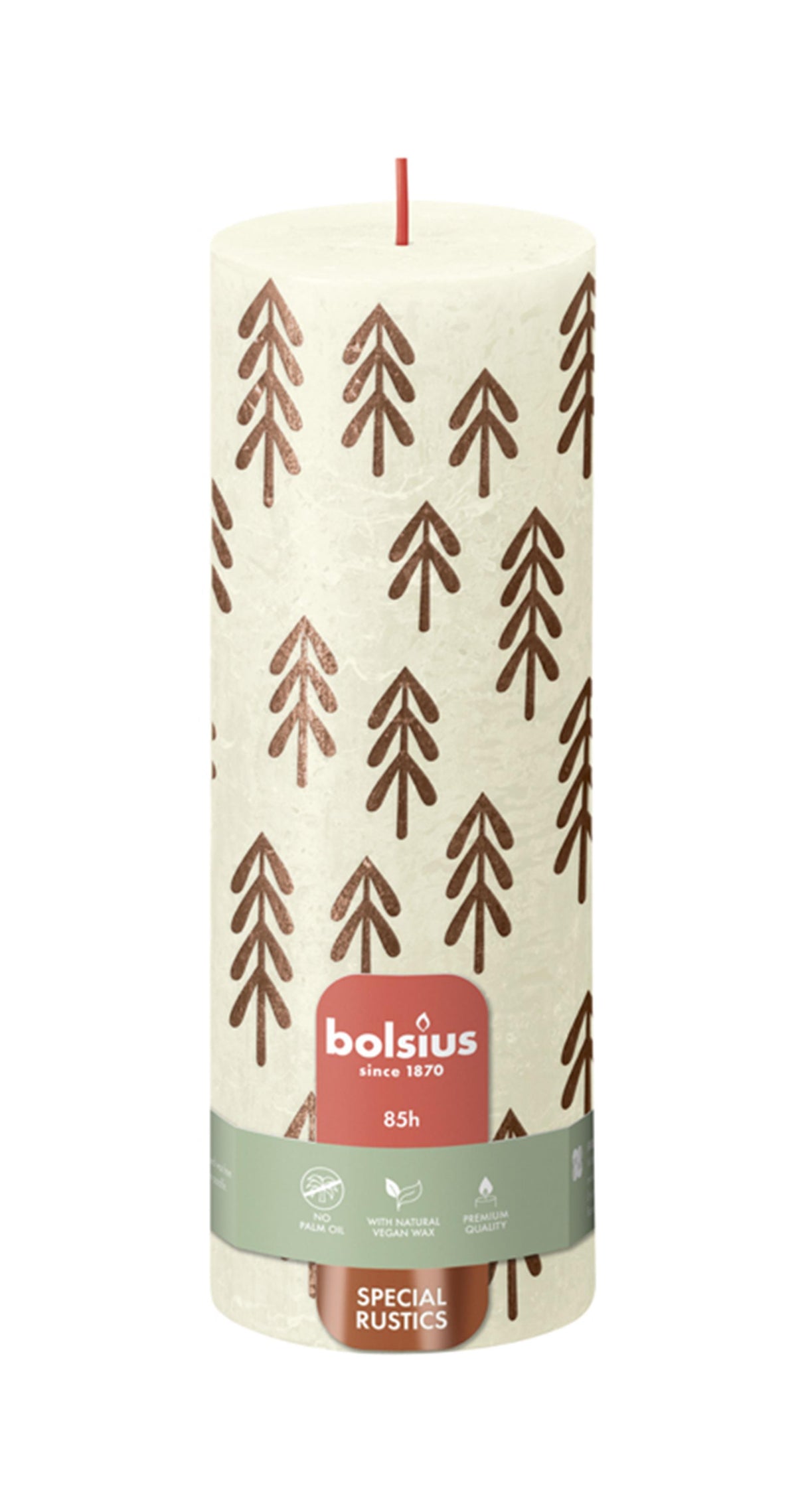 Bolsius bedruckte Kerze 190 68 Soft Pearl