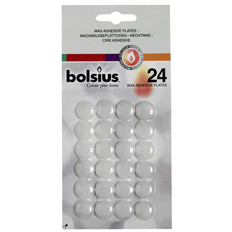 Bolsius Klebewachs-Rundblister à 24 Stück