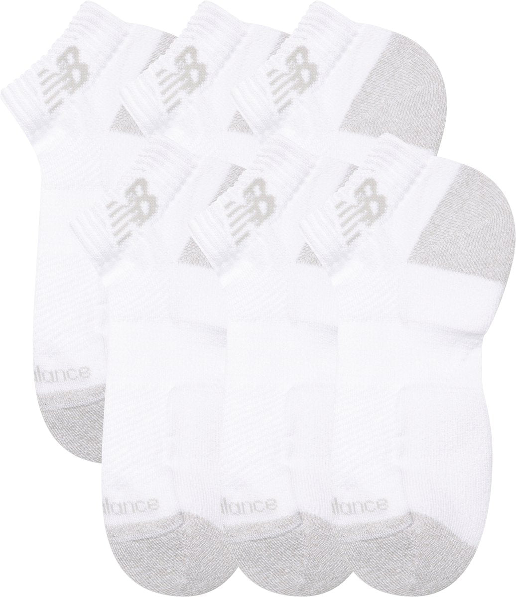 New Balance Active Low Cut Socken 6er-Pack Unisex-Sportsocken – Weiß